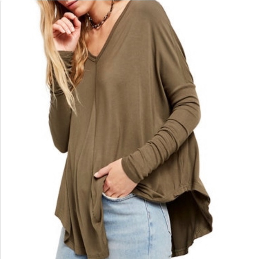 Free people Moonshine Top in Green size XS
